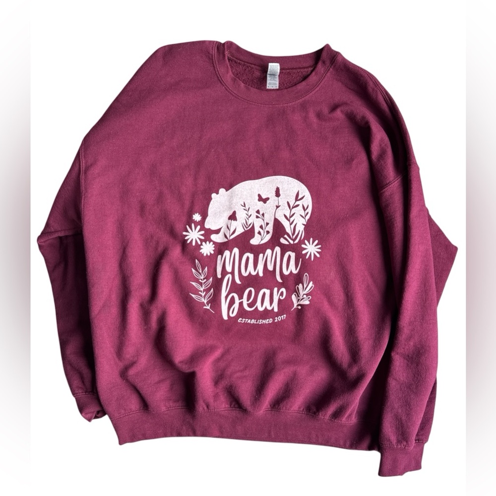 Gildan Maroon Mama Bear Sweater